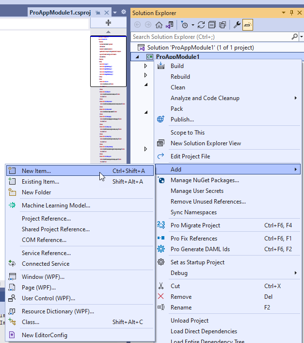 Add new item AddNewItem