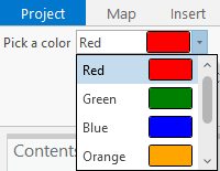 Project Settings Color Picker Combo
