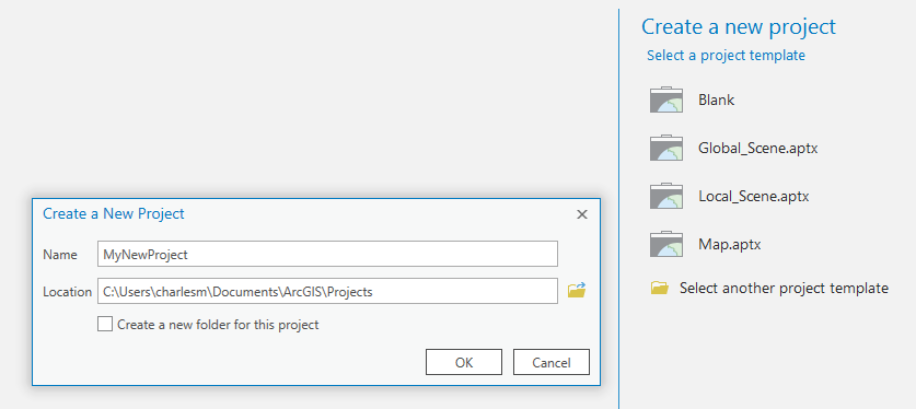 New ArcGIS Pro Project new-pro-project2