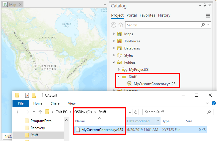 Sample screen shot of a basic custom item implementation Basic Custom Item Sample