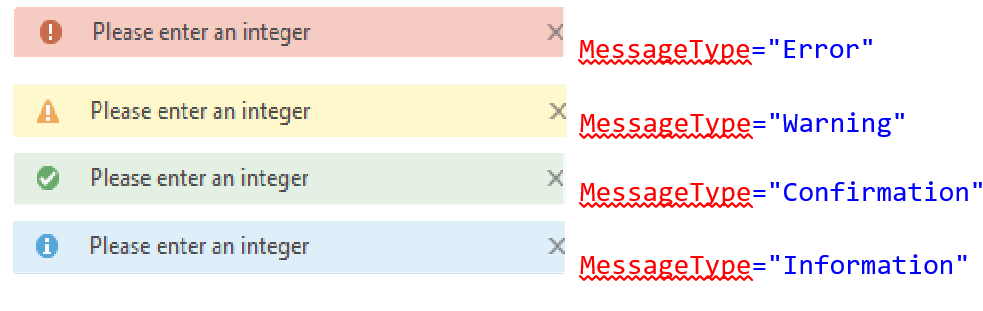 Message Label control MessageLabel