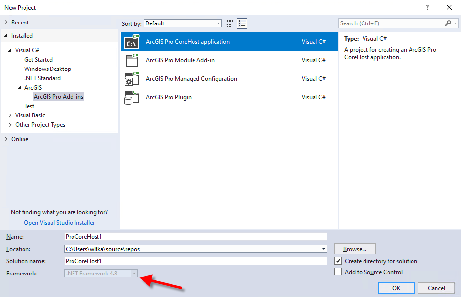 .NET Framework version NETfwkReqCorrect.png