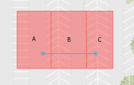 Determine which polygon is crossed completely by the polyline. ProGuide: Geometry - Custom Spatial Relationship