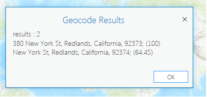 Simple Geocode Results simpleGeocodeResults